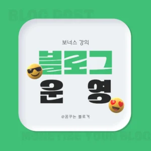 보너스 강의: 수익형 블로그의 실제 운영 전략 & 흔한 문제 해결법